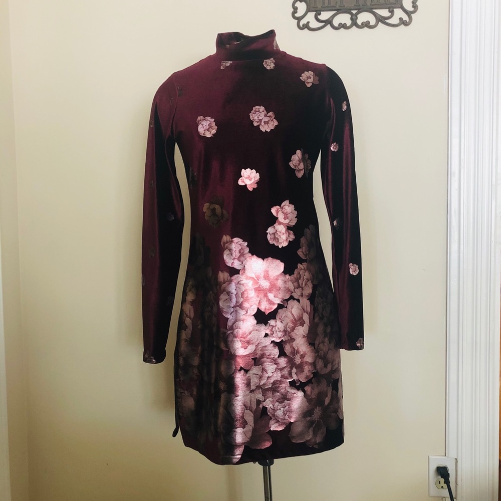 Foil Printed Velvet Tunic
